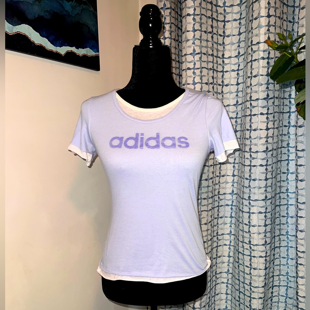 Adidas lilac layered tshirt
